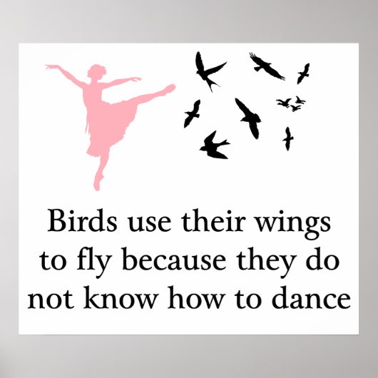 Vögel benutzen ihre Flügel zum Drucken / Plakat (Vorne)