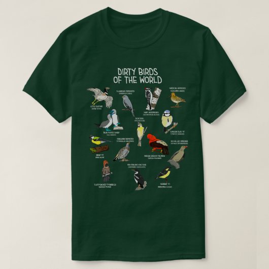 Vögel beobachten schmutzige Vögel auf der sonnigen T-Shirt (Design vorne)