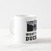 Vögel beobachten, was die Ente Vintage Vogelbeobac Kaffeetasse (Vorderseite Links)