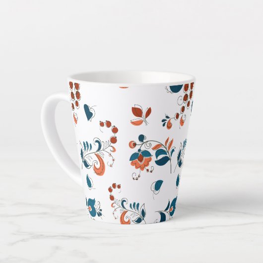 Vögel & Berries im russischen Stil Milchtasse (Linke Ecke)