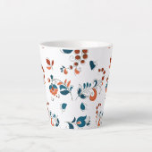 Vögel & Berries im russischen Stil Milchtasse (Vorderseite)