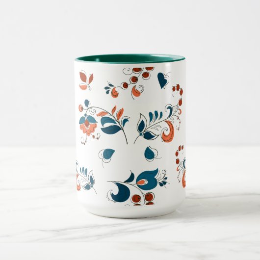 Vögel & Berries im russischen Stil Tasse (Zentrum)