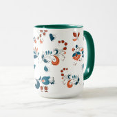 Vögel & Berries im russischen Stil Tasse (VorderseiteRechts)