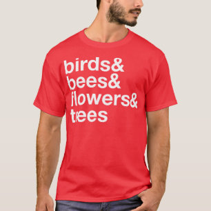 Vögel Bienen Blumen Bäume 1 T-Shirt