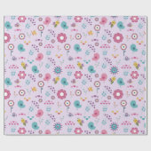 Vögel, Bienen und Schmetterlinge Geschenkpapier (Flach)