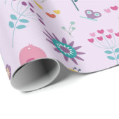 Vögel, Bienen und Schmetterlinge Geschenkpapier (Rolleneckpunkt)