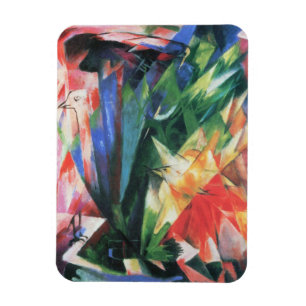 Vögel (Birds) von Franz Marc, Vintage-Cubismus-Kun Magnet