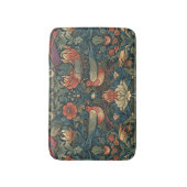 Vögel Blätter Blumenvintage-William-Morris-Muster Badematte (Vorderseite Vertikal)