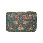 Vögel Blätter Blumenvintage-William-Morris-Muster Badematte (Vorderseite)