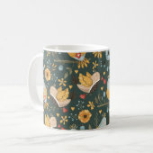 Vögel Blume Bohemisches Muster Kaffeetasse (Vorderseite Links)