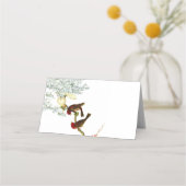 Vögel & Blume Chinesischer Hochzeitsplatz + Menüka Platzkarte (Rückseite)