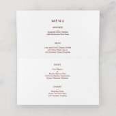 Vögel & Blume Chinesischer Hochzeitsplatz + Menüka Platzkarte (Innenseite Aufgefaltet)