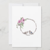 Vögel & Blume Frühjahr Sommerhochzeit Einladung (Rückseite)