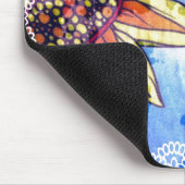 Vogel, Blume und Spitzen Mousepad (Ecke)