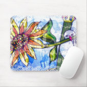Vogel, Blume und Spitzen Mousepad (Mit Mouse)