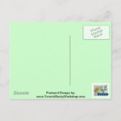 Vogel, Blume und Spitzen Postkarte (Rückseite)