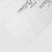 Vogel-Blumen-Französische-Schrift-Poststempel-Deco Seidenpapier (Detail)