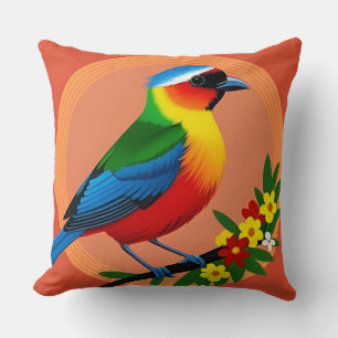 🐦 Vogel Blumen Frühling Cottage Wohndekoration 🌸 Kissen