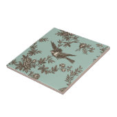 Vogel-Blumen-Toile Fliese (Seite)