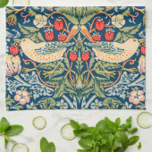 Vögel & Blumen Wm Morris Geschirrtuch (Gefaltet)