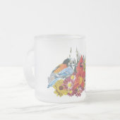 Vogel-/Blumengemisch 4 Mattglastasse (Vorderseite Links)