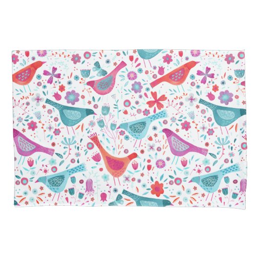 Vögel Blumengewässer Kissenbezug (Vorderseite-Links)