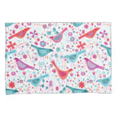 Vögel Blumengewässer Kissenbezug (Vorderseite-Rechts)