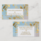 *~* Vogel-Blumengoldkunst-Deko-Muster Visitenkarte (Vorne/Hinten)