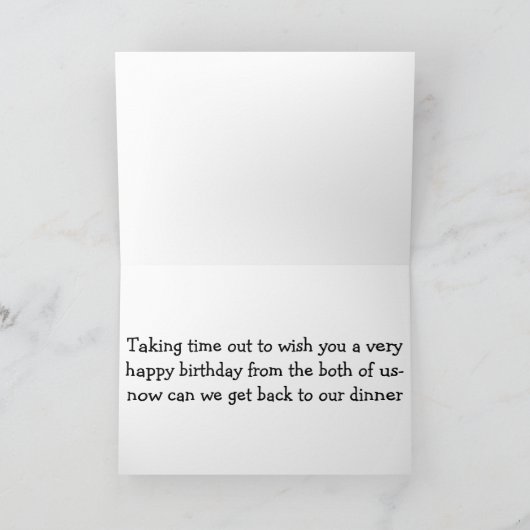 VÖGEL BRAUCHEN ZEIT, UM GLÜCKLICH ZU SAGEN GEBURTS KARTE (Innenseite)