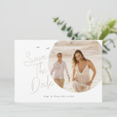 Vögel & Breezy Save the Date Card Einladung (Stehend Vorderseite)