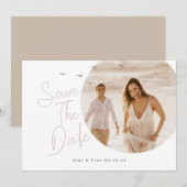 Vögel & Breezy Save the Date Card Einladung (Vorne/Hinten)