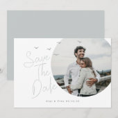 Vögel & Breezy Save the Date Card Einladung (Vorne/Hinten)