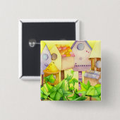 Vogel bringt Knopf unter Button (Vorne & Hinten)