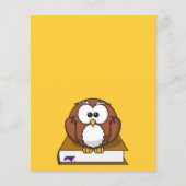 Vogel, Buch, Lesezeichen, braun und weiß, braunes Flyer (Vorne)