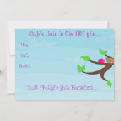 Vogel-Bunny-Ostereierjagd Einladung (Rückseite)