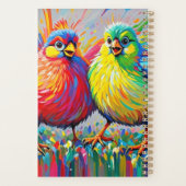 Vögel bunten Kunst abstrakt dick Riesen niedlich l Planer (Rückseite)