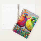 Vögel bunten Kunst abstrakt dick Riesen niedlich l Planer (Anzeige)