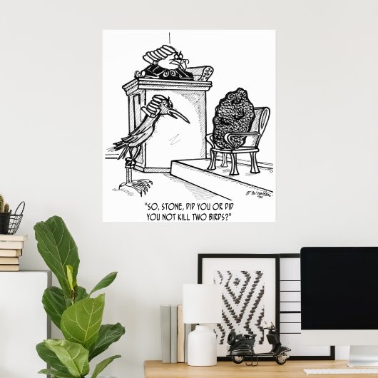 Vogel-Cartoon 2021 Poster (Heimbüro)