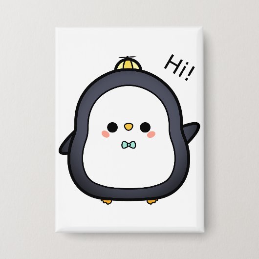 Vogel, Charakter, Pinguin Button (Vorderseite)