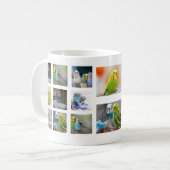 Vogel-Collagen-Foto-Tasse Kaffeetasse (Vorderseite Links)