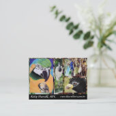 Vogel-Collagen-Visitenkarte Visitenkarte (Stehend Vorderseite)