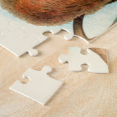 Vogel Couple auf einem Nest auf einem Zweig Puzzle (Seite)