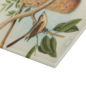 Vogel Couple auf einem Nest auf einem Zweig Schneidebrett (Ecke)