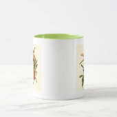 Vogel Couple auf einem Nest auf einem Zweig Tasse (Zentrum)