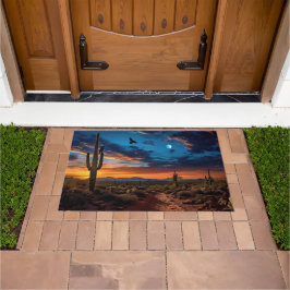 Vogel Crows of Desert Landscape Südwest Fußmatte