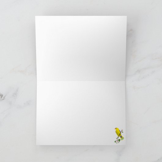 Vögel Dankeskarte (Innenseite)