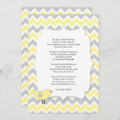 Vogel, den Babyparty Ihnen danken, merkt Dankeskarte (Vorne/Hinten)