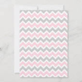 Vogel, den Babyparty Ihnen danken, merkt rosa Grau Dankeskarte (Rückseite)