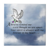 Vogel-Denkmal-Gedicht Fliese (Vorderseite)