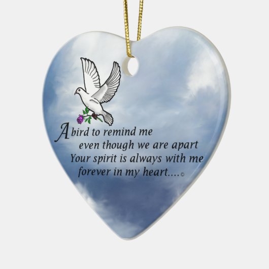 Vogel-Denkmal-Gedicht Keramikornament (Links)